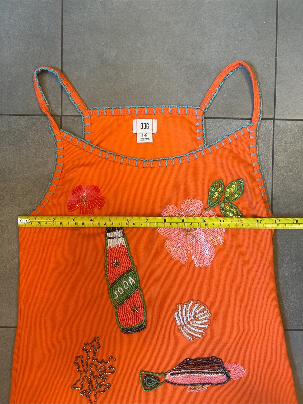 Urban Outfitters Sequined Racer Back Tank Top - Picture 8 of 14